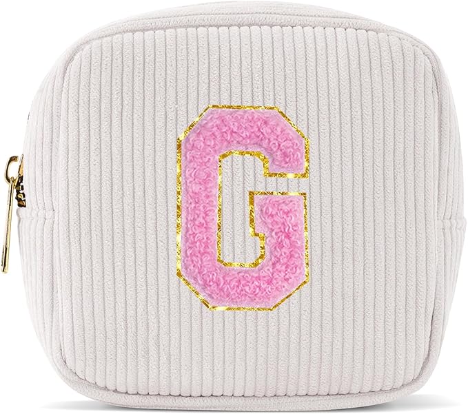 Pocmimut Birthday Gifts for Gifts,Personalized Makeup Bag Cosmetic Bag Travel Toiletry Bag Girlfriend Teacher Gifts 11 12 13 14 15 16 Years Old Girl Gifts Teen Girl Gifts Trendy Stuff,G