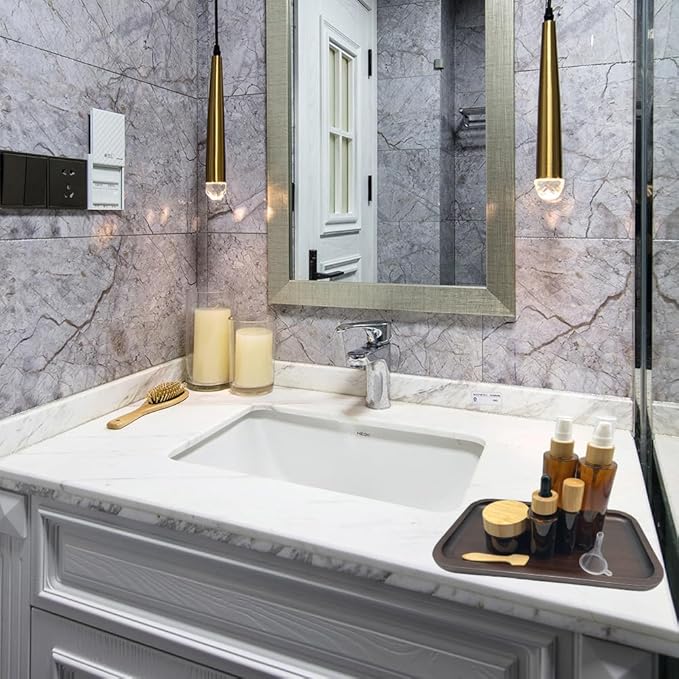 Empty Refillable Brown Glass Cosmetic Containers with Bamboo Cover - 5 Pack, Spray Bottle, Lotion Pump, Dropper, Roller Bottle, Cream Jar - Tray Included