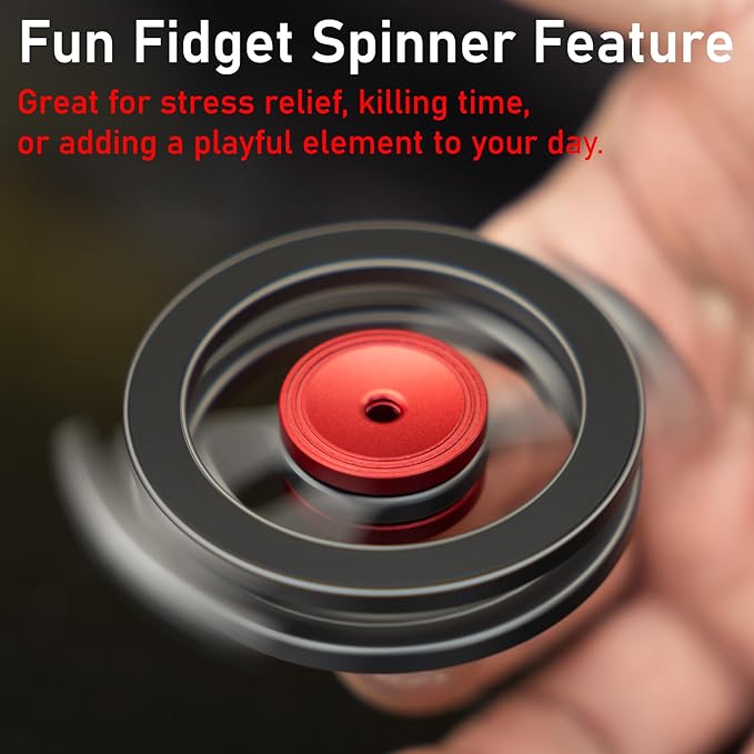 Magnetic Phone Stand & Fidget Spinner Combo– Hands-Free Holder for iPhone 12-17/MagSafe Cases – Dual Magnetic Rings, Strong Adhesion, Stress Relief Accessory for Home/Office/Travel/Gym