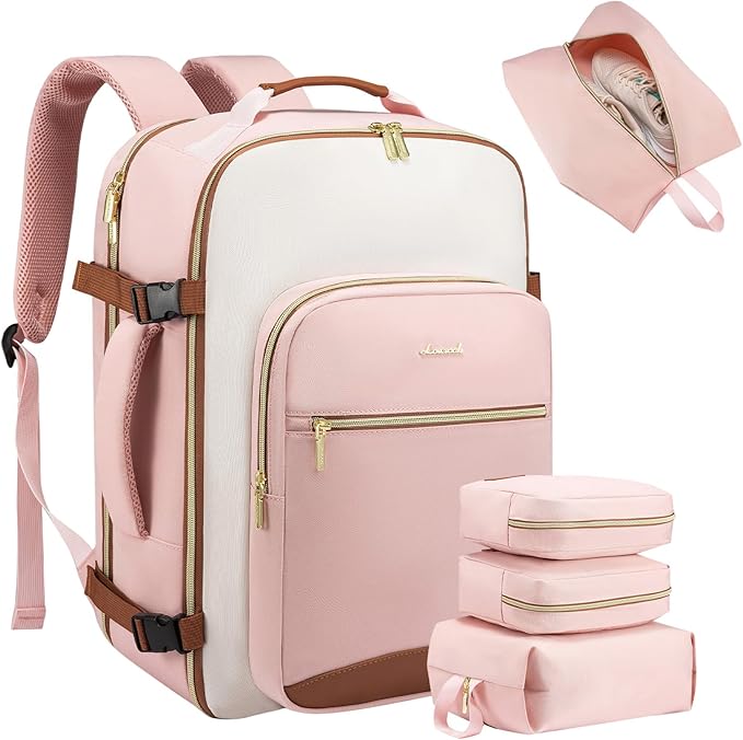 LOVEVOOK 40L Large Travel Backpack for Women Men, 17 Inch Carry on Backpack for Traveling on Airplane, Personal Item Travel Bag Airline Approved, Business Causal Weekender Backpacks