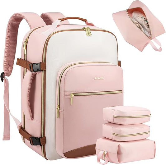 LOVEVOOK 40L Large Travel Backpack for Women Men, 17 Inch Carry on Backpack for Traveling on Airplane, Personal Item Travel Bag Airline Approved, Business Causal Weekender Backpacks