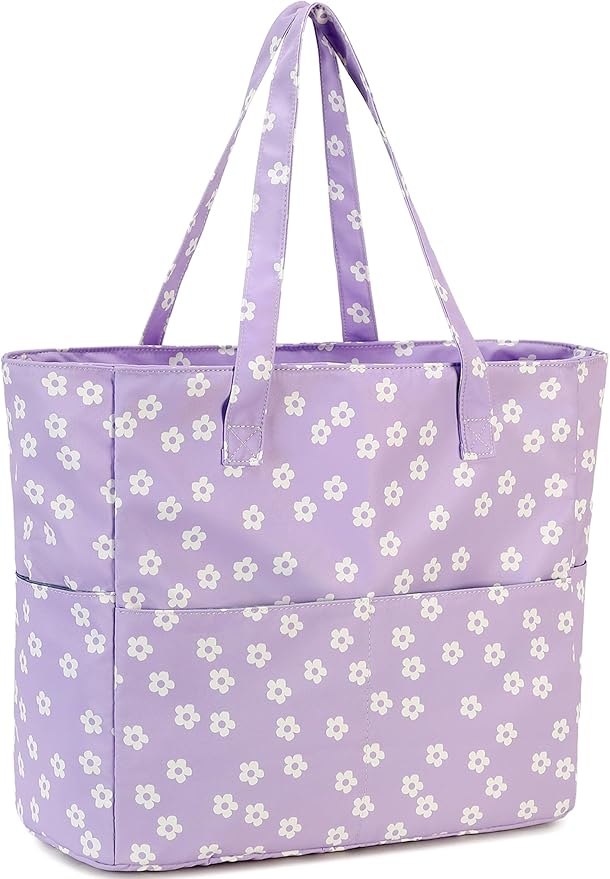 Bluboon Waterproof Beach Tote Pool Bags for Women Ladies Extra Large Carry On Bag With Wet Compartment for Weekender Travel