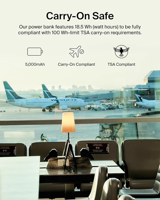 Belkin Portable Charger, Wireless Power Bank 15W 5000mAh w/ Qi2, MagSafe Charger + Built-in Pop-up Kickstand - iPhone 17, Air, Pro, Pro Max, AirPods, Apple Watch, Google Pixel 10, etc. - Black