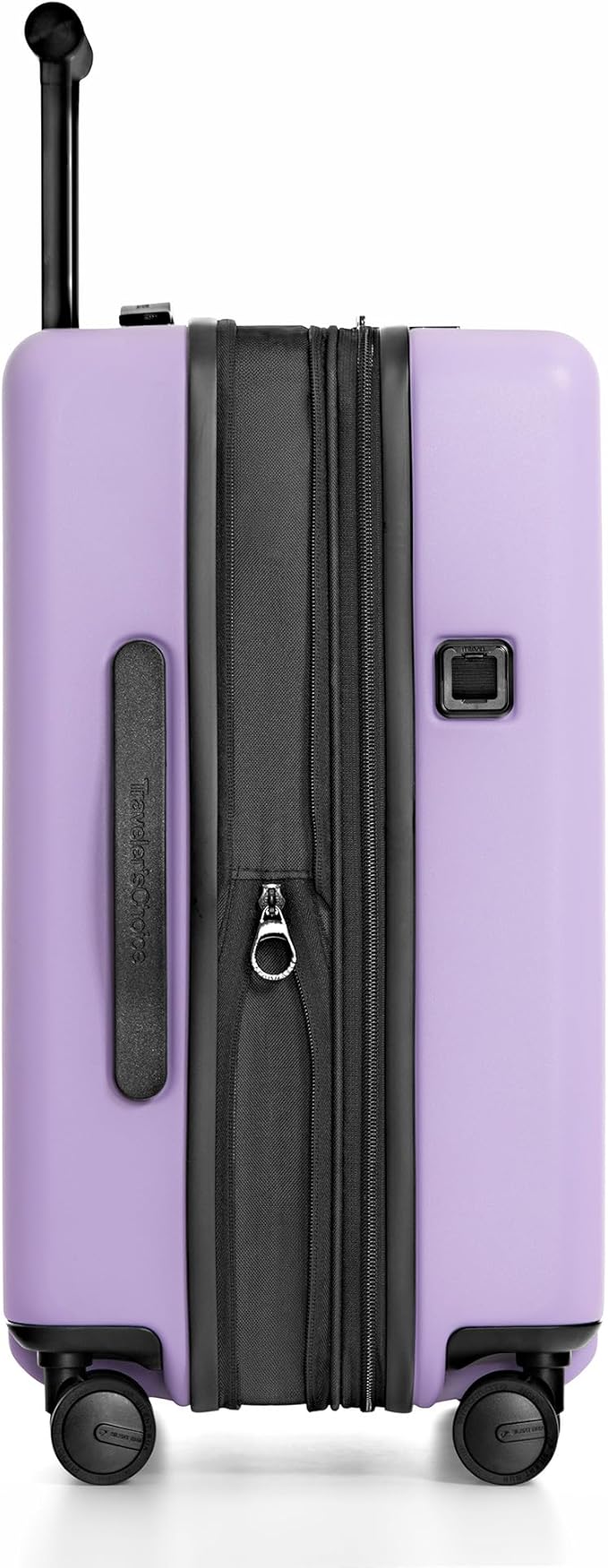 Traveler's Choice Markham Hardside Expandable Luggage with Double Spinner Wheels, Carry-On 21-Inch Suitcase, Purple
