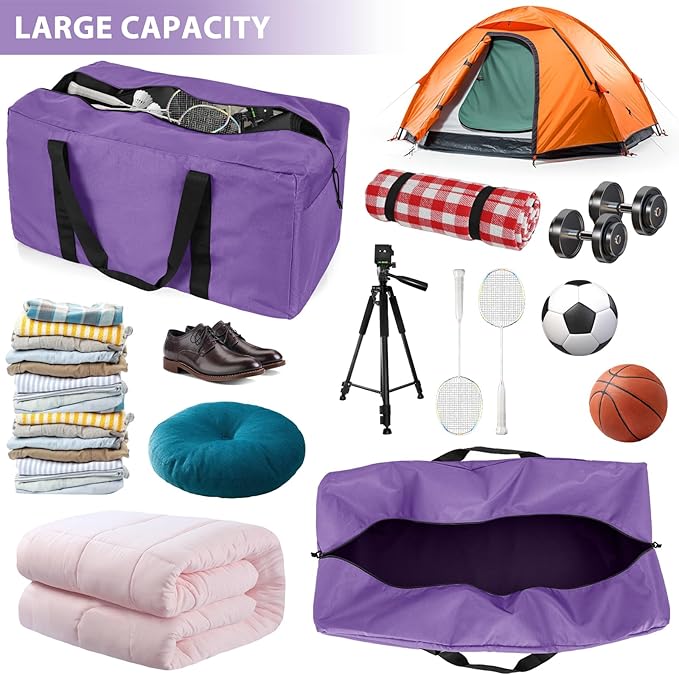 Large Travel Duffle Bag, 102L Gear Bag for Men and Women, Storage Bag Ideal for Overnight Camping and Weekend Getaways