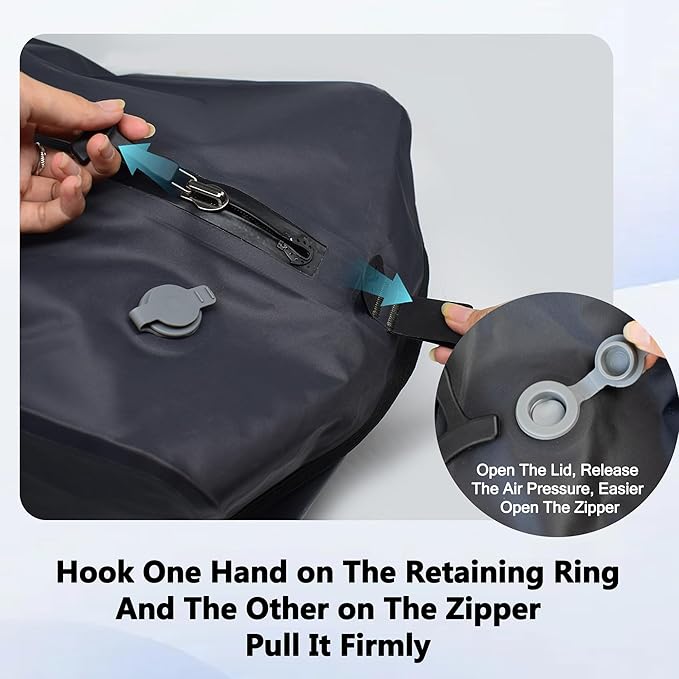 Vacuum Seal Backpack Travel With Pump,60LWater Resistant Business backpack with Waterproof zipper, TSA Friendly,Independent Shoe Compartment - Vacuum Pump Included Carry On Backpacks For Women Men