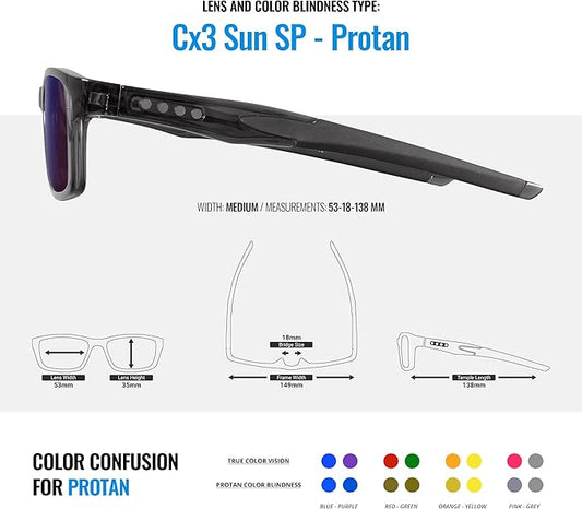 Enchroma Eton Color Correcting & Enhancing Glasses - Outdoor Use for Deutan & Protan Color Blindness