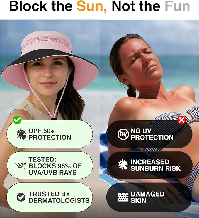 GearTOP Safari Hat for Men Sun Hats for Women UV Protection UPF 50+ Fishing, Gardening, Hiking Hat (22-23 1/2")