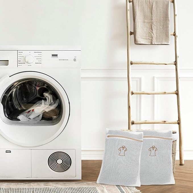 3 Pcs Delicate Laundry Bag, Mesh Laundry Bags For Delicates With Zipper, T-Shirt Laundry Bags, Small Durable Sock Embroidery Bag, Travel Clothing Storage Bags for Socks Underwear Baby Clothes Swimsuit