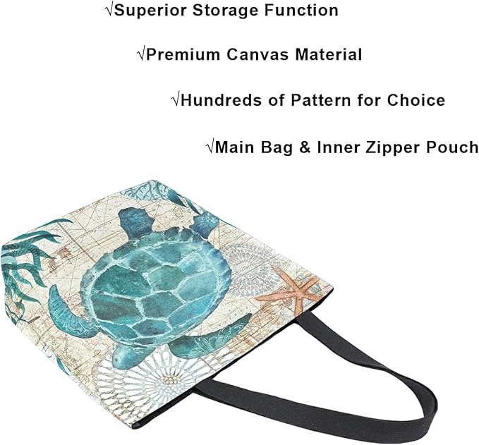 senya Large Beach Shoulder Bags Canvas Tote Water Resistant for Gym Travel Daily