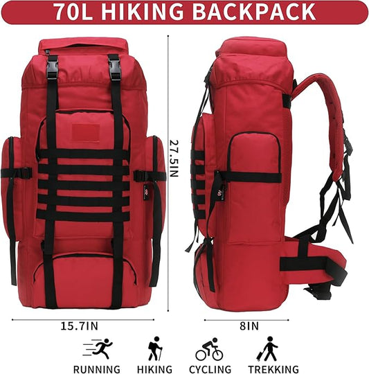 W WINTMING Hiking Backpack for Men 70L/100L Camping Backpack Military Rucksack Molle 3 Days Assault Pack for Climbing | Camping Backpack, 3 Days Assault Pack, for Climbing