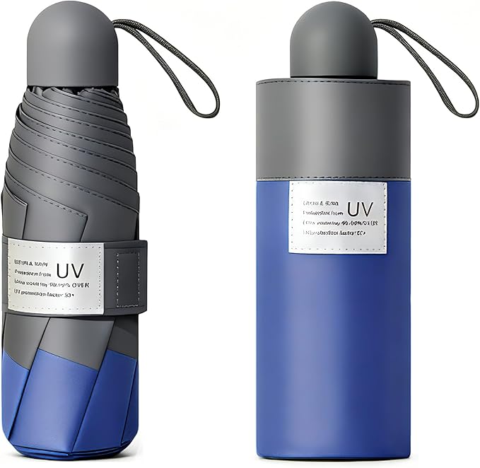 Super Compact Auto Umbrella - Your Lifetime Pocket Companion, UPF 50+ Sun & Rain Protection, Fits Any Purse, Lightweight Travel Essential