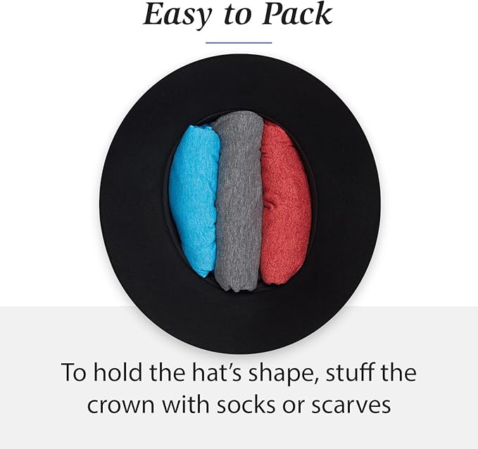 Wallaroo Hat Company Women’s Petite Aspen Fedora – UPF 50+, UV Sun Protection Hat, Packable Design, Adjustable, Small Size