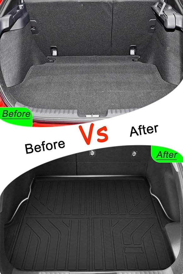 Prius Cargo Mat - All-Weather Cargo Liners Compatible with 2023-2025 Toyota Prius，3D Custom-Fit Waterproof Non-Slip Durable Odorless TPO Trunk Tray Floor Mat with High-Raised Lip