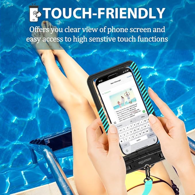 Waterproof Phone Pouches Bags Holder, Cell Phone Water Protectors 4 Pack for Swimming, IPX8 Waterproof Phone case Cover for iPhone 15 14 13 Pro Max 12 11, for Galaxy S24 S23 Ultra Up to 7"