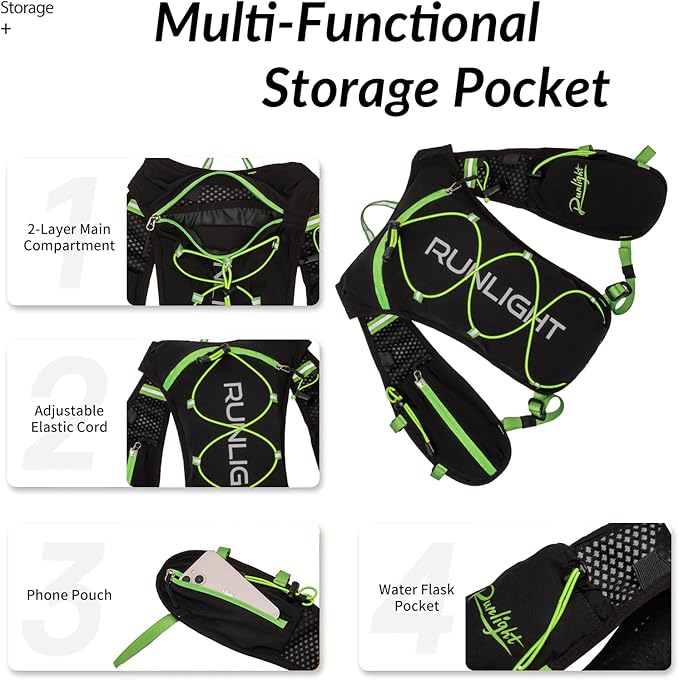 Running Vest for Women Men Lightweight Hydration Backpack Pack with 1.5L Water Bladder Bag Hydro Daypack for Hiking,Trail,Skiing,Camping,Cycling,Race,Marathon