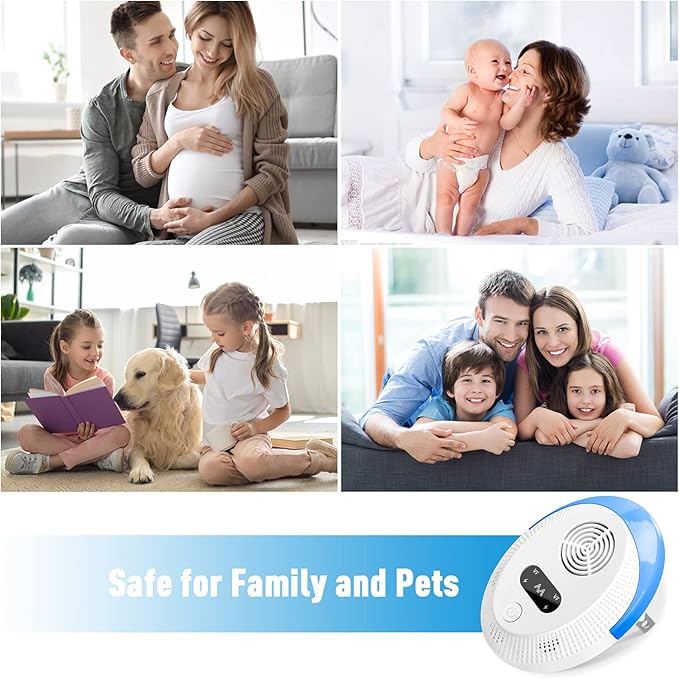 2025 Upgraded Mouse Repellent, Ultrasonic Pest Repeller, Home Indoor Pest Repellent for Insect, Roach, Spider, Ant, Bug, Rodent, Mouse, Bugs, Mosquito, Mice, 6 Packs