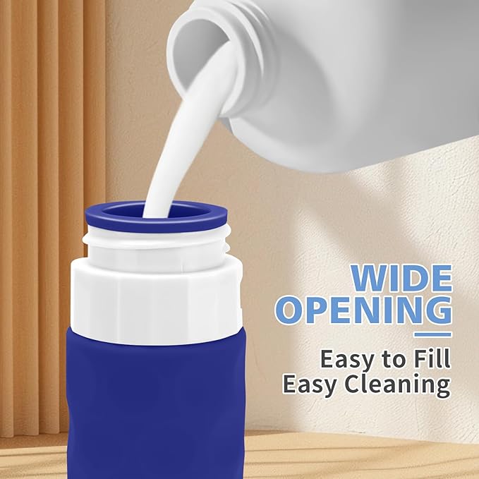 Travel Bottles for Toiletries, 4pcs Tsa Approved 3oz Travel Size Containers, BPA Free Leak Proof Premium Silicone Bottles, Refillable Liquid Squeezable Accessories W/Toiletry Bag (Blue)