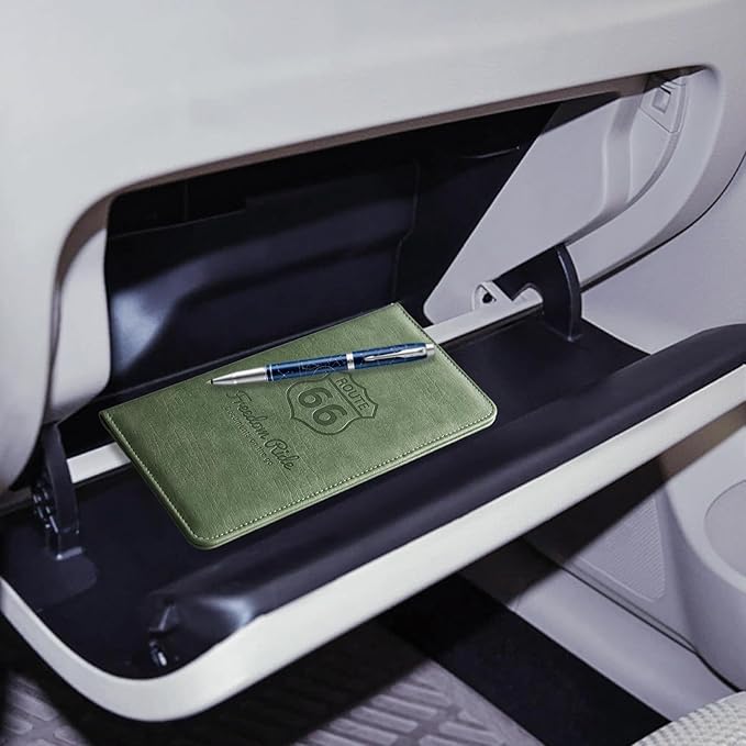 CoBak Car Registration and Insurance Holder - Vehicle Glove Box Car Organizer,Auto Truck Comparment Accessories Case with Magnetic Closure for Driver License,Cards