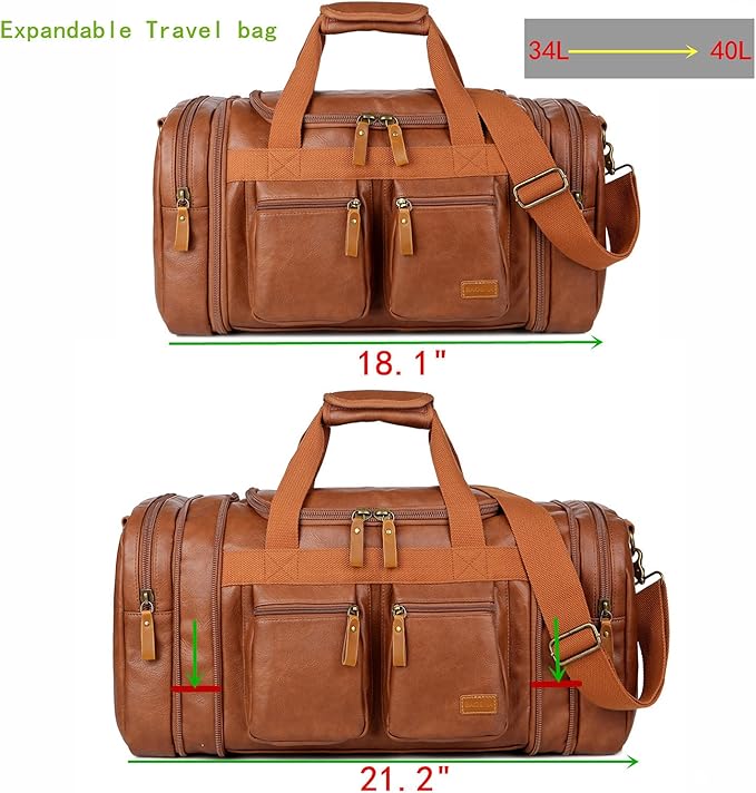 Vegan Leather Travel Duffel Weekender Bag Carry on Overnight Bag Sports Duffel bag For men and Women HB-21