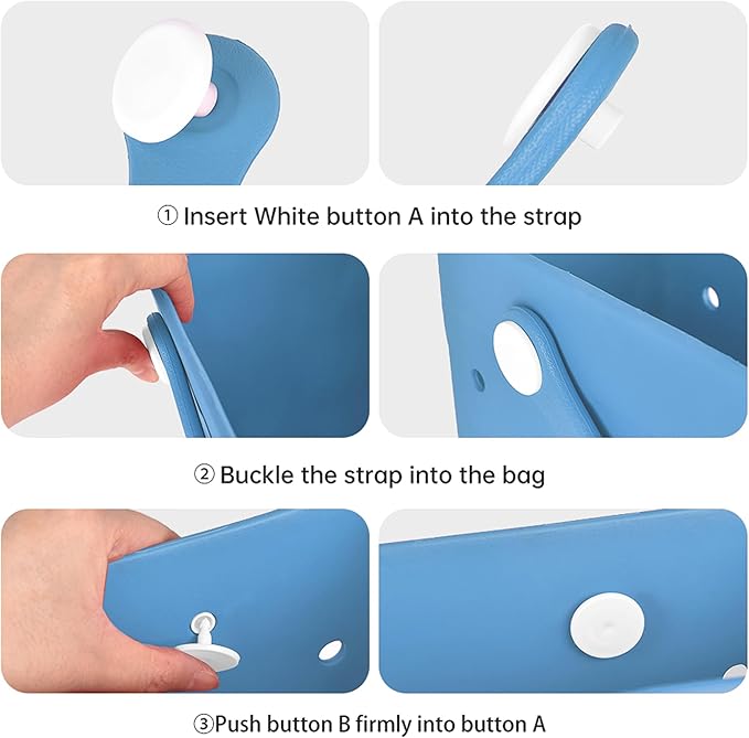 2-Piece Tote Bag Set, Waterproof Rubber Beach Bag with Summer Pattern, Medium & Large Handbag for Pool, Beach, Boat