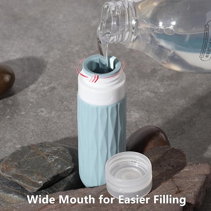 IYYI Travel Bottles for Toiletries, TSA Approved Travel Size Containers, Silicone Toiletries Bottles, Leakproof, Refillable Containers Kits for Shampoo and Conditioner (Dark, 90, Milliliters)