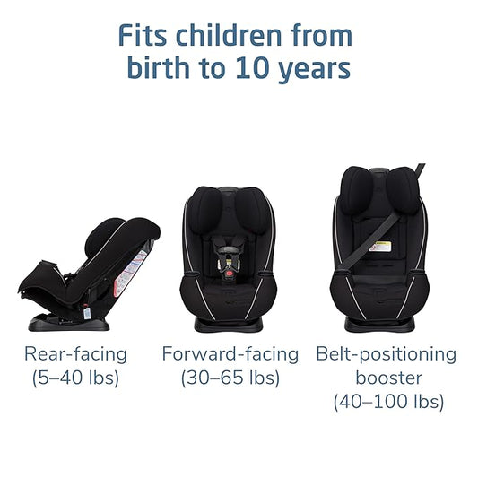 Maxi-COSI Pria Max 3-in-1 Convertible Car Seat, Infant to Toddler Car Seat, ClipQuick Magnetic Chest Clip, Quick-Install Latch, Machine-Washable Cover, 5-100 lbs, Caspian Caviar