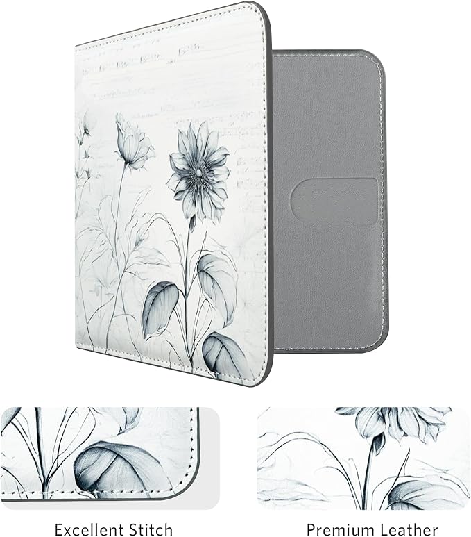 CoBak Car Registration and Insurance Holder - Men and Women Small Lightweight Vehicle Glove Box Car Organizer, Auto Truck Comparment Accessories Case for Essential Document, Driver License (Sunflower)