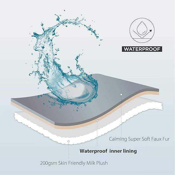 Waterproof Dog Blanket, Soft Fleece Blanket for Couch Protector, Reversible Pet Blankets Furniture Protector Cover for Small Medium Large Dogs Cats (Line, 60"x80")