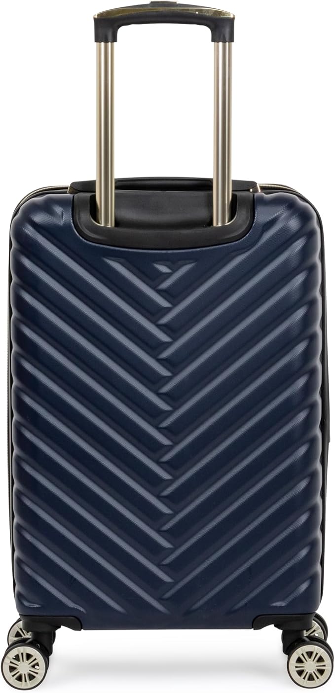 Kenneth Cole REACTION Madison Square Lightweight Hardside Chevron Expandable Spinner Luggage, Navy, 2-Piece Set (20" & 28")
