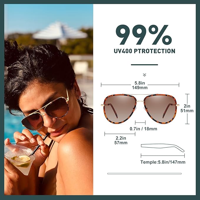 Polarized Aviator Sunglasses for Women
