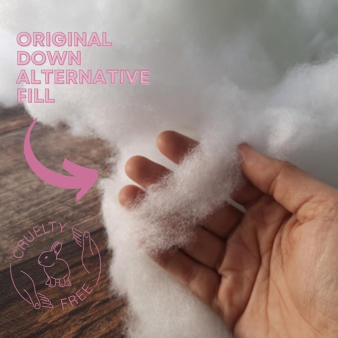 kinder Fluff Children Pillows (2pk) 17x26in- The only Pillow for Kids 300T Cotton Shell & Down Alternative Fill - Machine Washable, Ideal Pillow for Kids Above 12 Years- Pink- XL