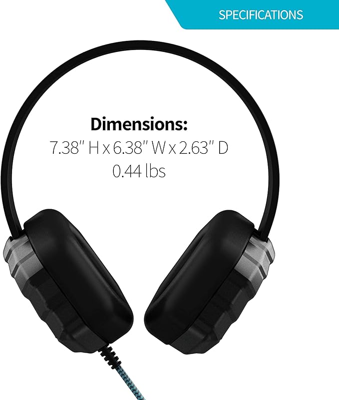 Gumdrop DropTech B1 On-Ear Headphone. Designed for K-12 Students, Teachers and Classrooms – Drop Tested, Rugged and Reliable for an Enhanced Educational Learning Experience. Color – Black