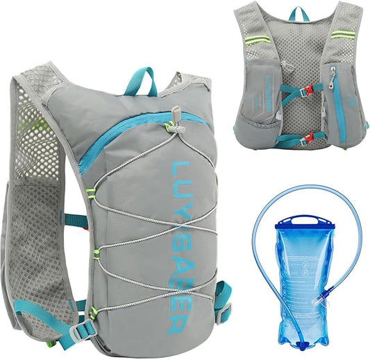 Azarxis Hiking Hydration Pack 5L Running Backpack Daypack Vest with 2L Water Bladder for Women Men Cycling Biking Trail Race