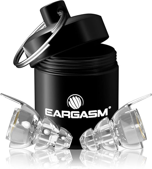 Eargasm High Fidelity Earplugs with Transparent Filters - Reusable Noise Reduction Hearing Protection Ear-Plugs with Carrying Case for Motorcycle, Concerts, Festivals, Raves, Live Events, Sports
