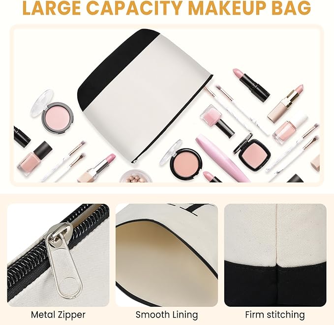 BAGAIL Initial Tote Bag, Personalized Birthday Gifts for Women, Teacher, Friends, Mom, Wedding, Monogrammed Beach Bag