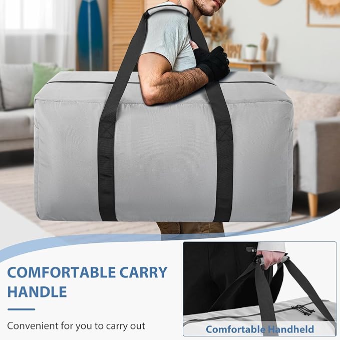 Extra Large Travel Duffle Bag, 120L Gear Bag for Men and Women, Storage Bag Ideal for Overnight Camping and Weekend Getaways