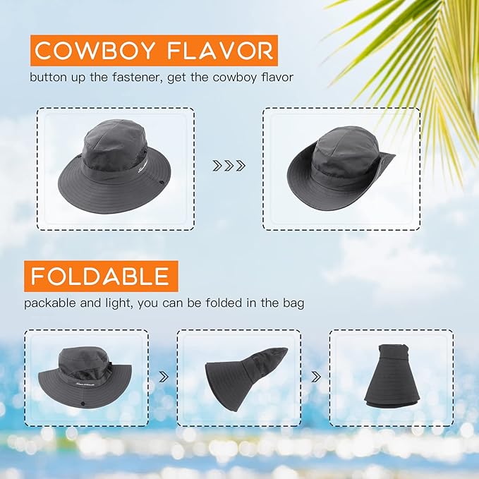 Sun Hats for Women Beach Hat Ponytail Hat Womens Sun Hat with UV Protection Wide Brim