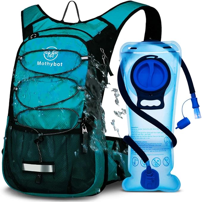 Hydration Pack, Insulated Hydration Backpack with 2L BPA Free Water Bladder and Storage, Hiking Backpack for Men, Women, Kids for Running, Cycling, Camping - Keep Liquid Cool up to 5 Hours