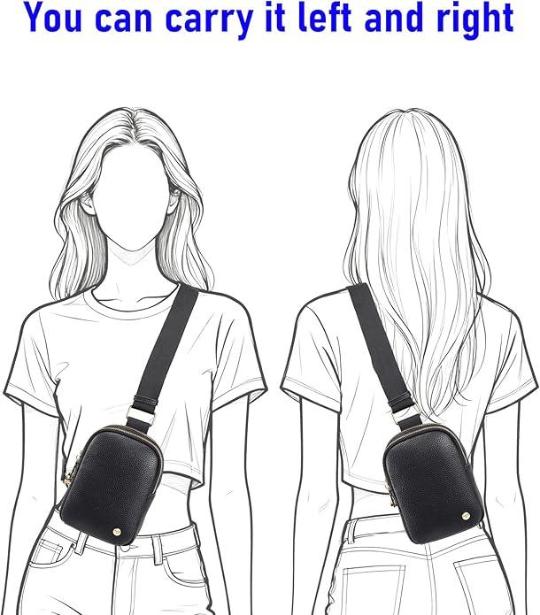 INICAT Travel Small Crossbody Sling Bags Women Cross Body Purses Passport Holder Vegan Leather Fanny Packs Birthday Gifts