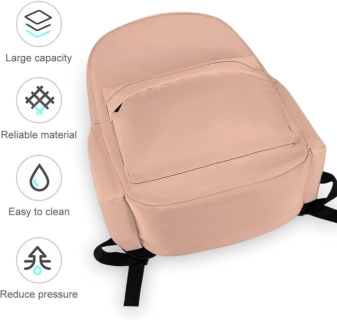 Peach Fuzz Backpack Adult Travel Daybag for Women Men College Backpack for Vacation Hiking Camping Bag