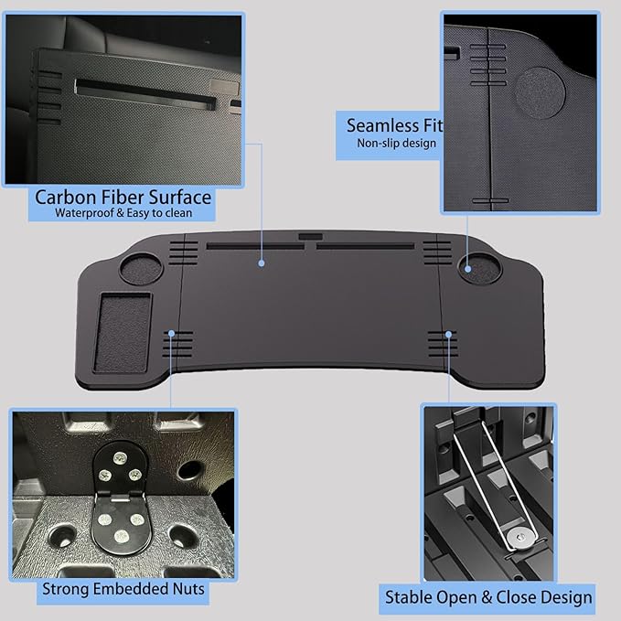 Foldable Car Desk for Tesla Model Y Model 3 Car Food Tray | Car Desk for Laptop | Car Tray Tesla Table | Steering Wheel Tray Table | Multipurpose Travel Car Accessories