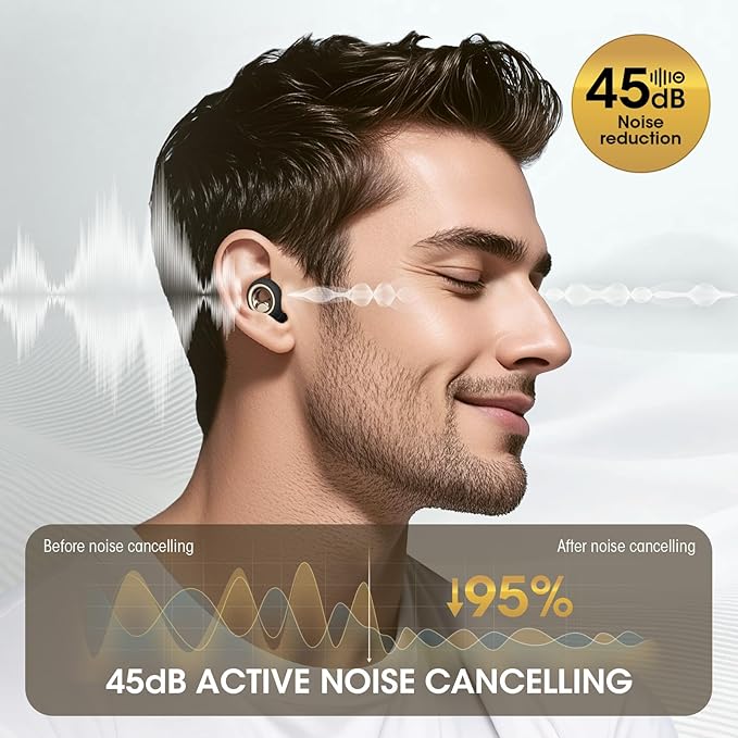 Noise Cancelling Ear Plugs for Sleeping, Reusable Silicone Ear Plugs for Noise Reduction, Soft Hearing Protection with 8 Ear Tips for Concerts, Work, Shooting, and Travel(Black)