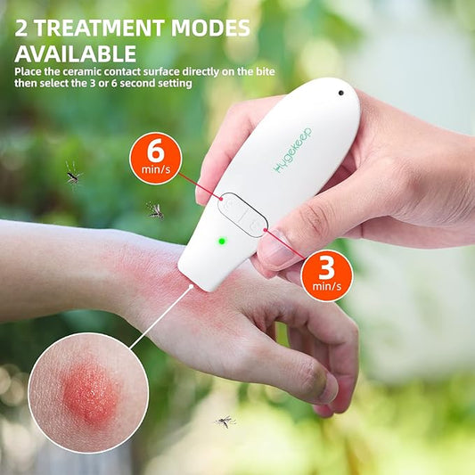 Insect Bite and Sting Relief, Fast Symptom Relief for Itch Pain Swell of Mosquito Bee Wasp Bites, No Odor & Residue, Suitable Kids All Families, Chemical-Free Treatment, White, Count: 1