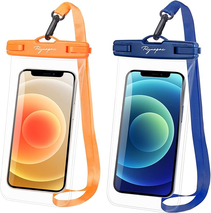 Waterproof Phone Pouch Bag - 7.5in Water Proof Cell Phone Case for Beach Travel, IPX8 Dry Bag with Lanyard for iPhone 17 16 15 Pro Max Galaxy S25 S24 Ultra, Cruise Ship Essentials 2025