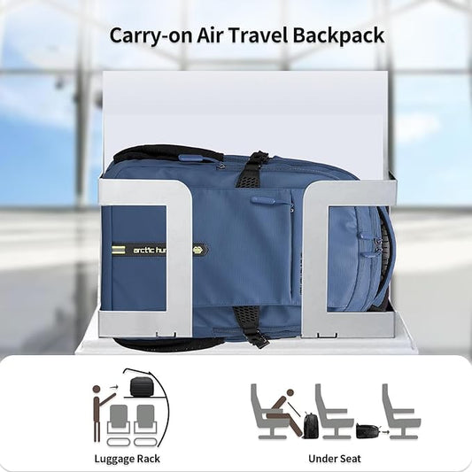 Blue Business Laptop Backpack for Men Women, 30L Anti-Theft Carry on Travel Backpack Flight Approved for Airplane, Adults Back pack Bag for Work, Commuting, Weekend Casual Daypack