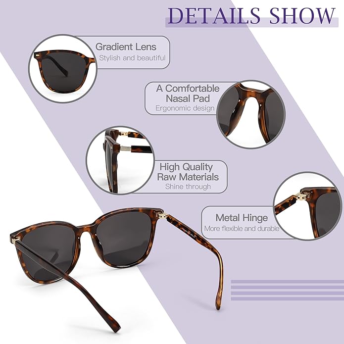SIPHEW Oversized Square Sunglasses for Women|Lightweight Fashion Sunglasses 100% UV400 Protection|Trendy Mirrored Shade