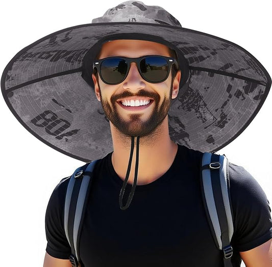 Super Wide Brim Fishing Hat for Men and Women,UPF50+ Waterproof Bucket Hat for Fishing, Hiking, Camping