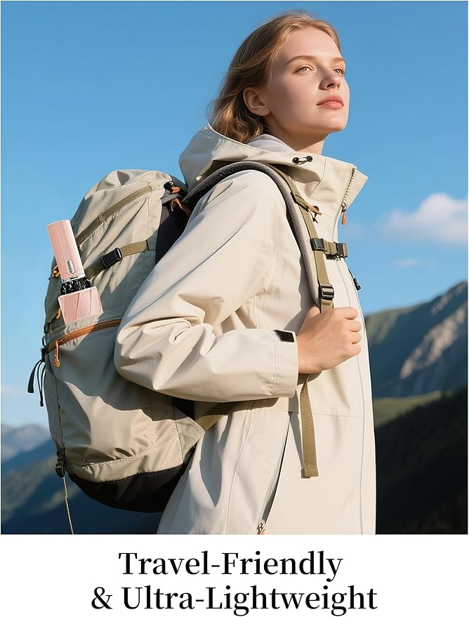 Seniny Electric Travel Umbrella with Intelligent Open Close, Rechargeable Umbrellas for Rain Windproof, Automatic Portable & Compact Umbrella with Reflective Stripe