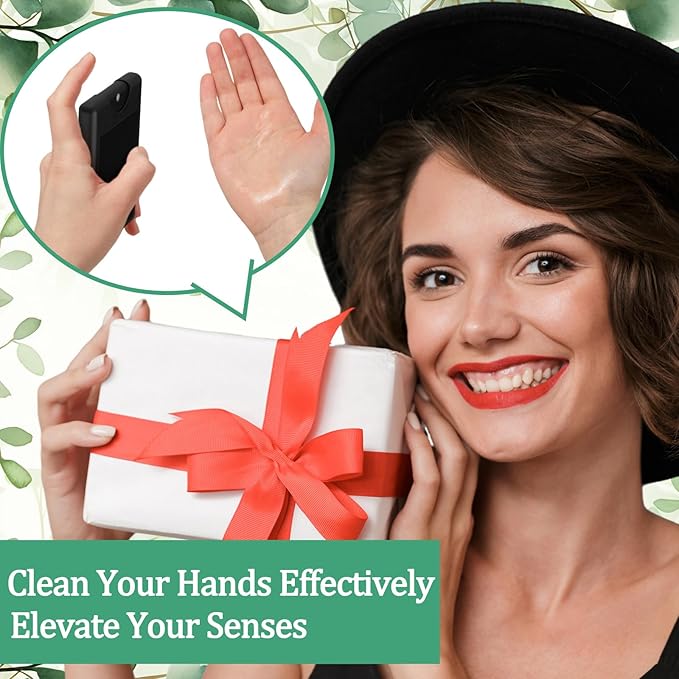 24 Pcs Hand Sanitizer Spray Bulk Eucalyptus Travel Size Hand Sanitizer Spray Mini Hydrating for Cleans Hands Coworker Staff Teacher Pocket Gifts